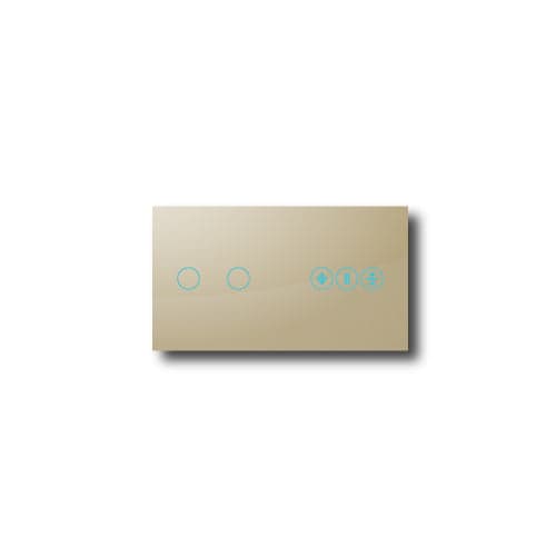 Smartify vPRO Espelho Duplo (2 botões + Estores) Dourado - SYPE202ESDR