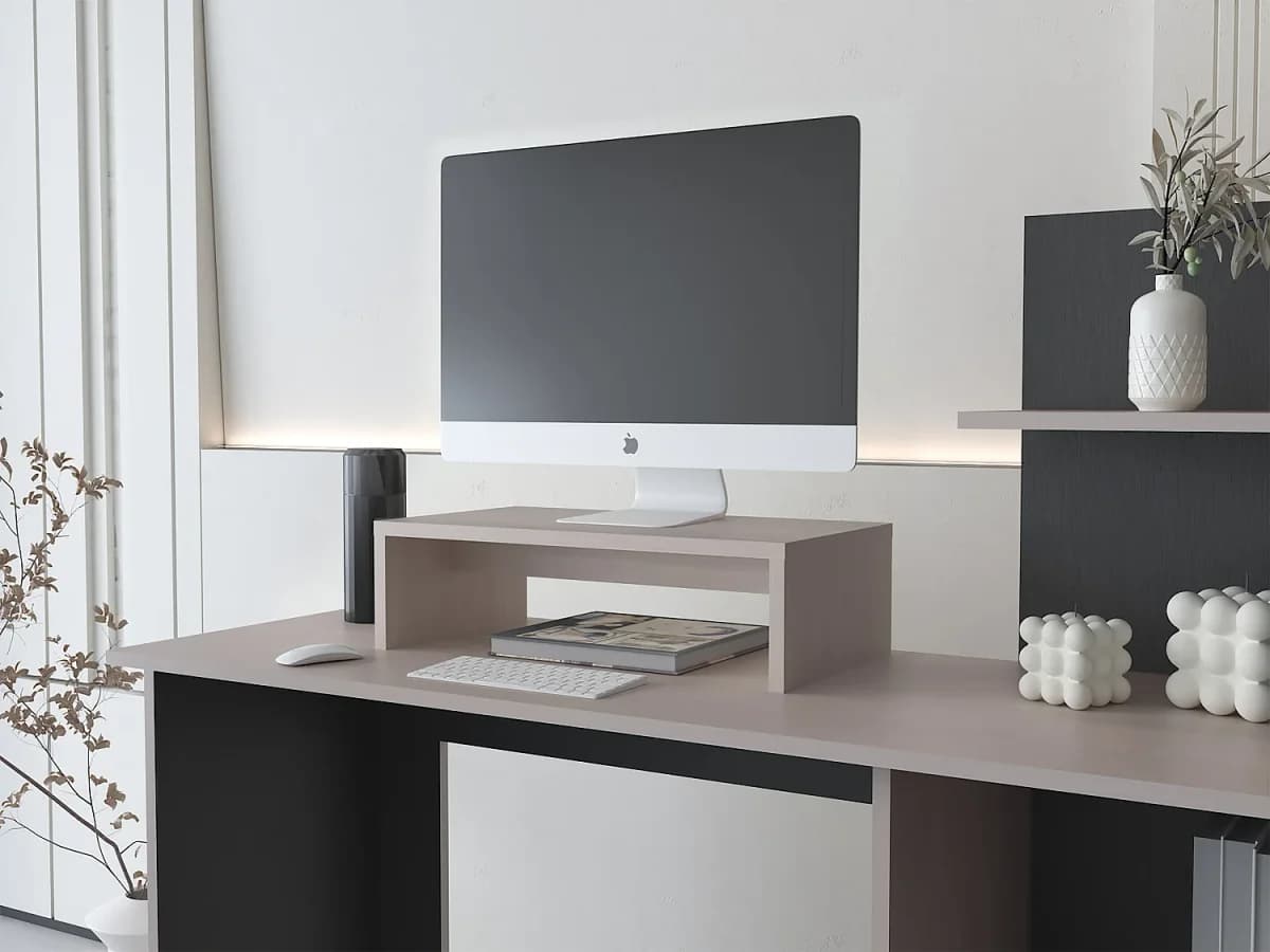 Suporte de monitor Atacama com design compacto e moderno