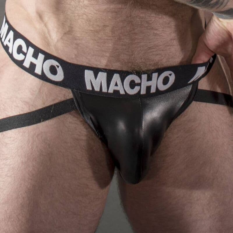 Macho MX25NC Jock Preto Couro L