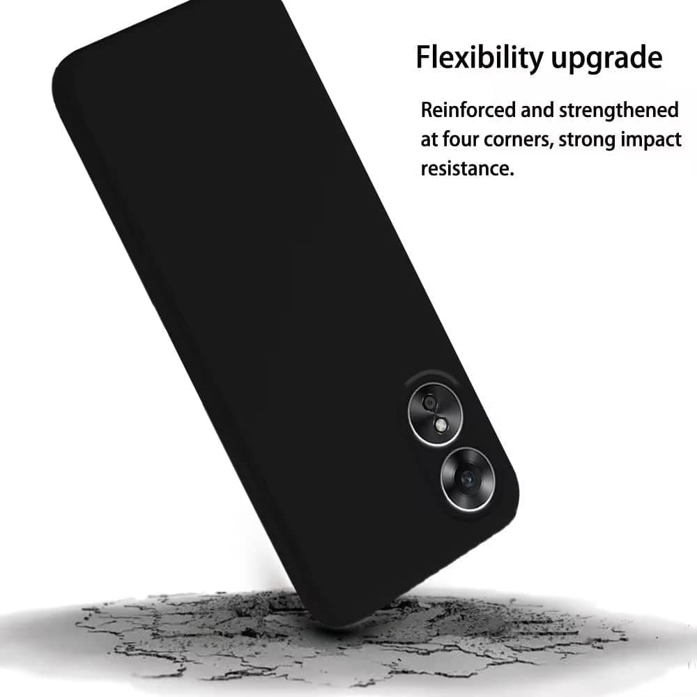 Capa Silicone Líquido 3D Oppo A17 Black