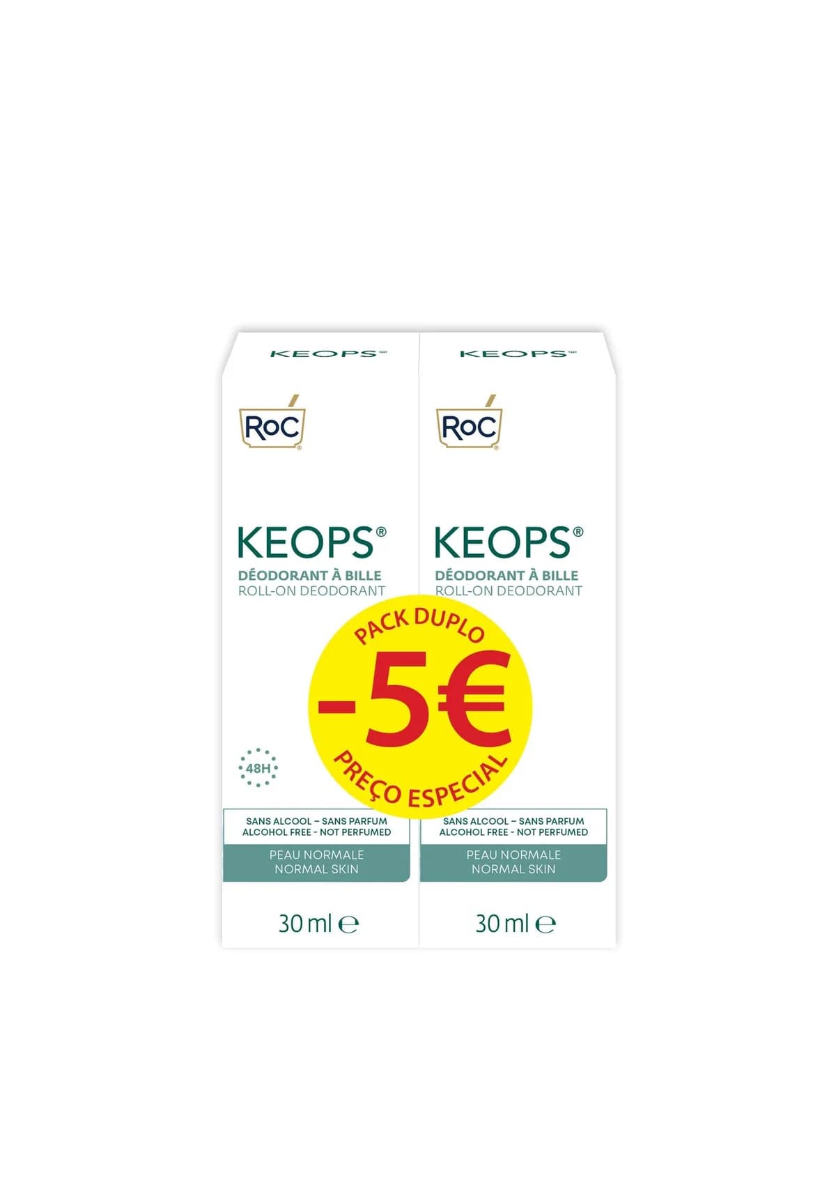 Roc Keops Duo Desodorizante Roll On 2x30ml