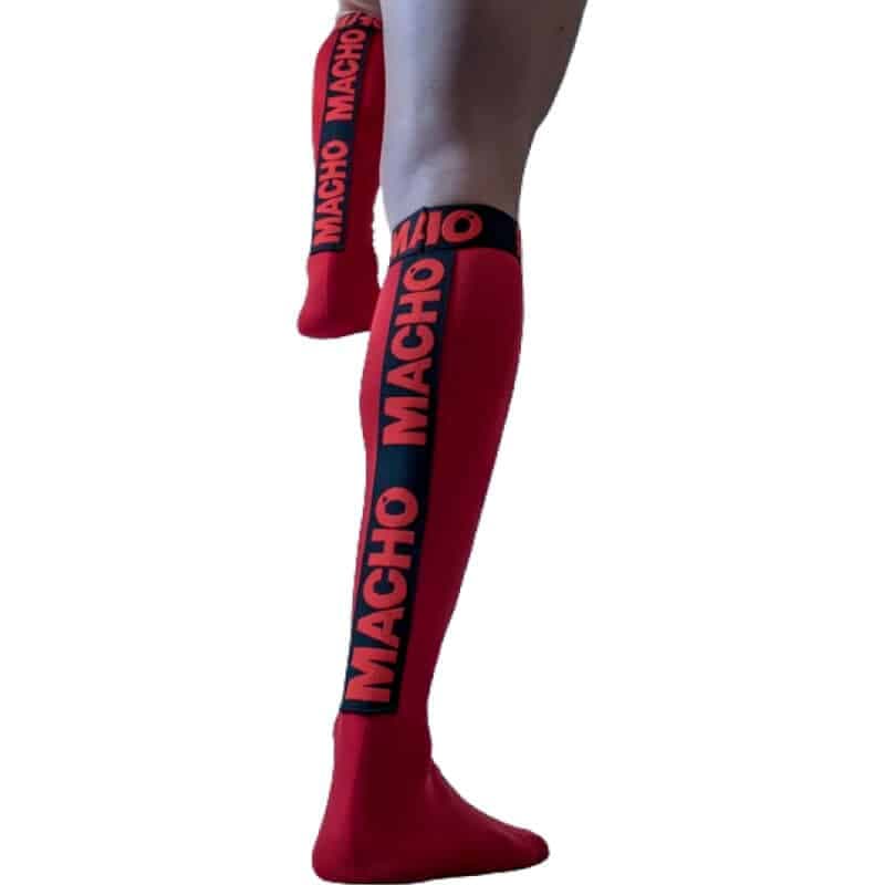 Macho Meias Finas Tamanho Único Vermelho 140x10x140