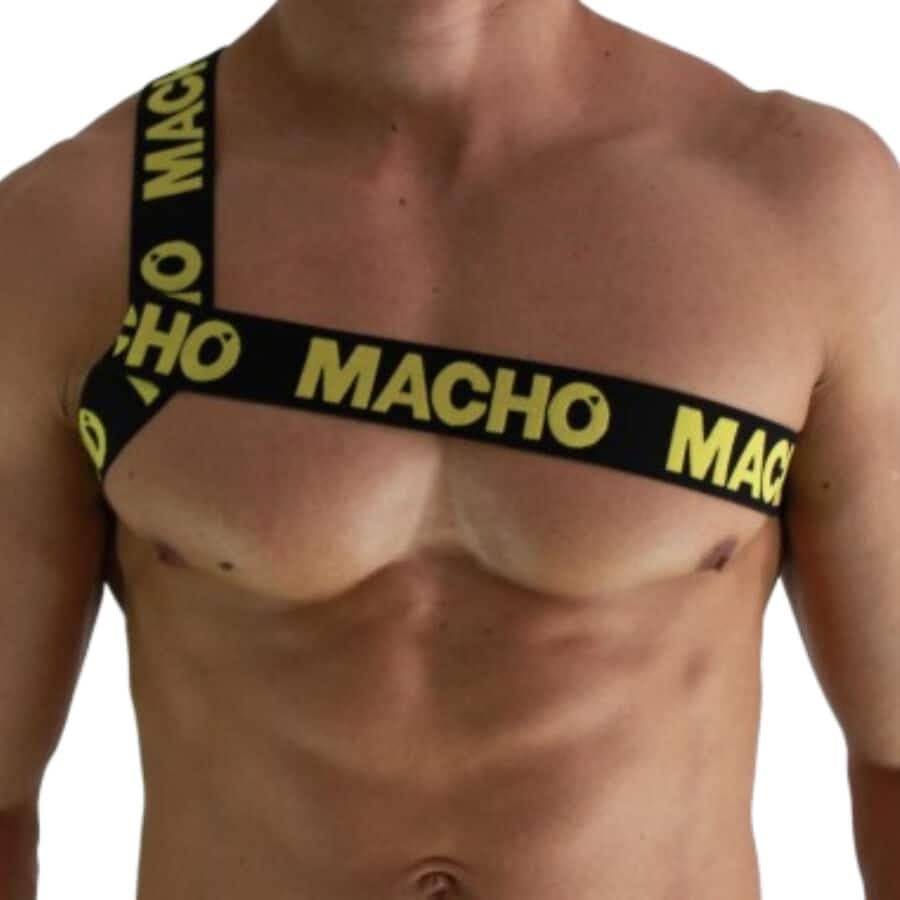 Macho – Arnês Romano Amarelo S/M