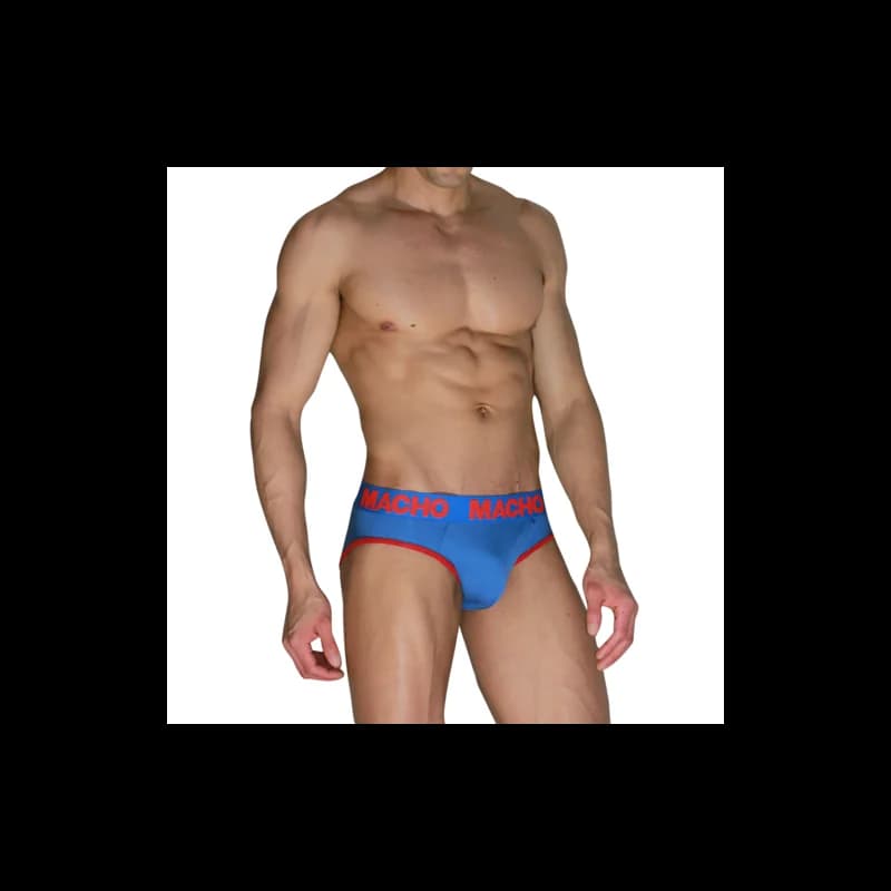 Mch005 Slip Clássico Azul + Vermelho P