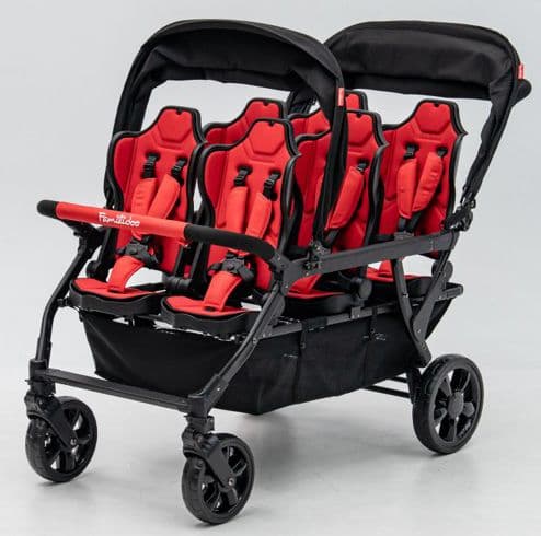 Carrinho De Bebé 6 Lugares Assises Reversíveis Dsp6 Vermelho Familidoo