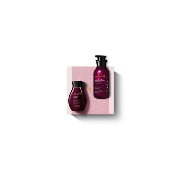 O Boticário Nativa Spa Ameixa Negra - Loção Corporal Hidratante 400 ml + Óleo Hidratante 200 ml Coffret