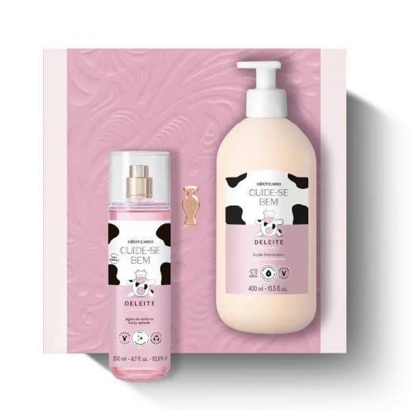 O Boticário Dia da Mãe Cuide-se Bem Deleite Loção Hidratante Corporal 400ml + Body Splash Água de Colónia 200ml Coffret