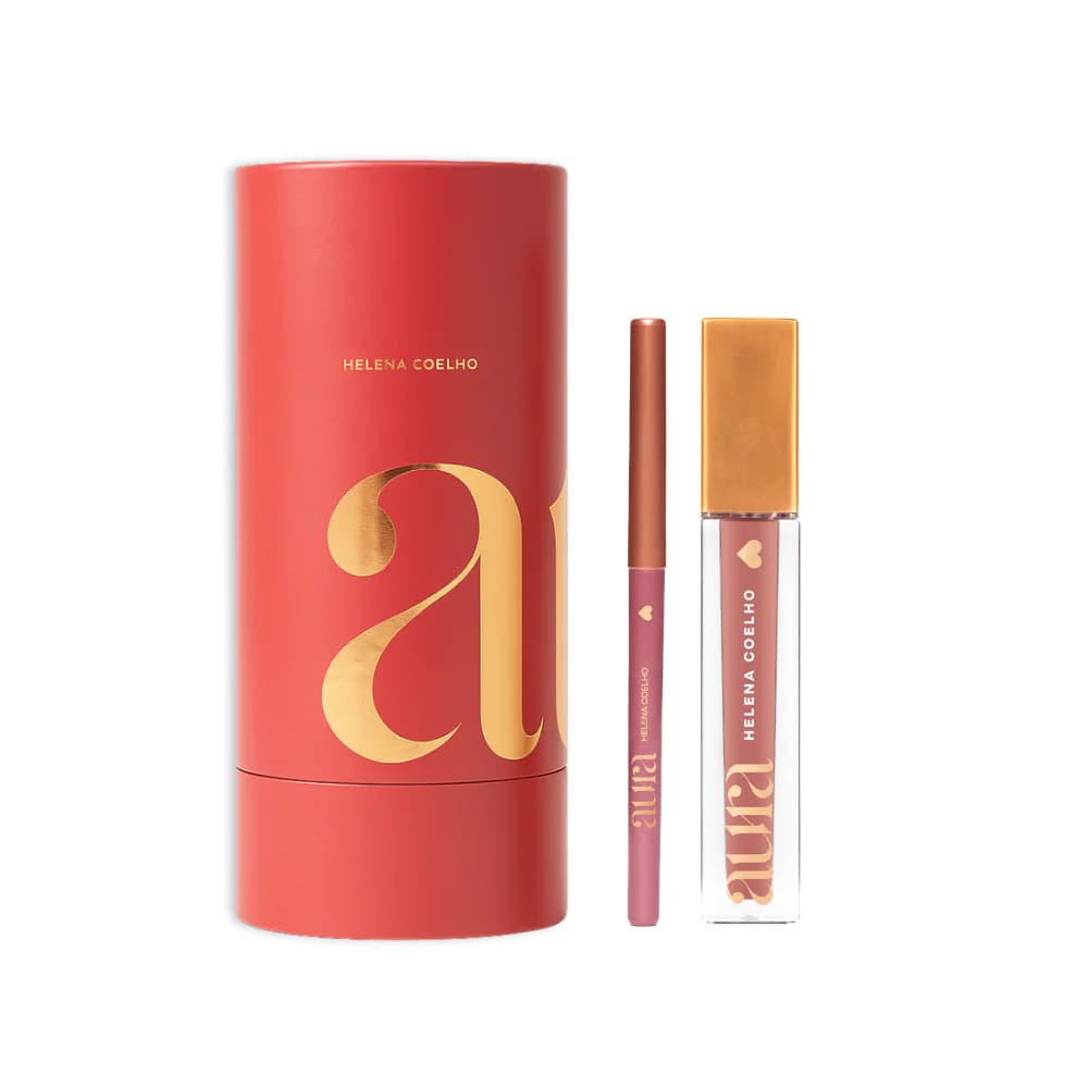 O Boticário Signature Lips 8:44 Batom Líquido 4ml + Lápis de lábios Natal Coffret