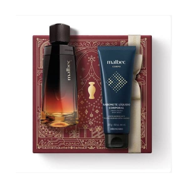 O Boticário Malbec X Man Eau de Toilette 100ml + Malbec X Gel de Duche 2 em 1 250g Coffret
