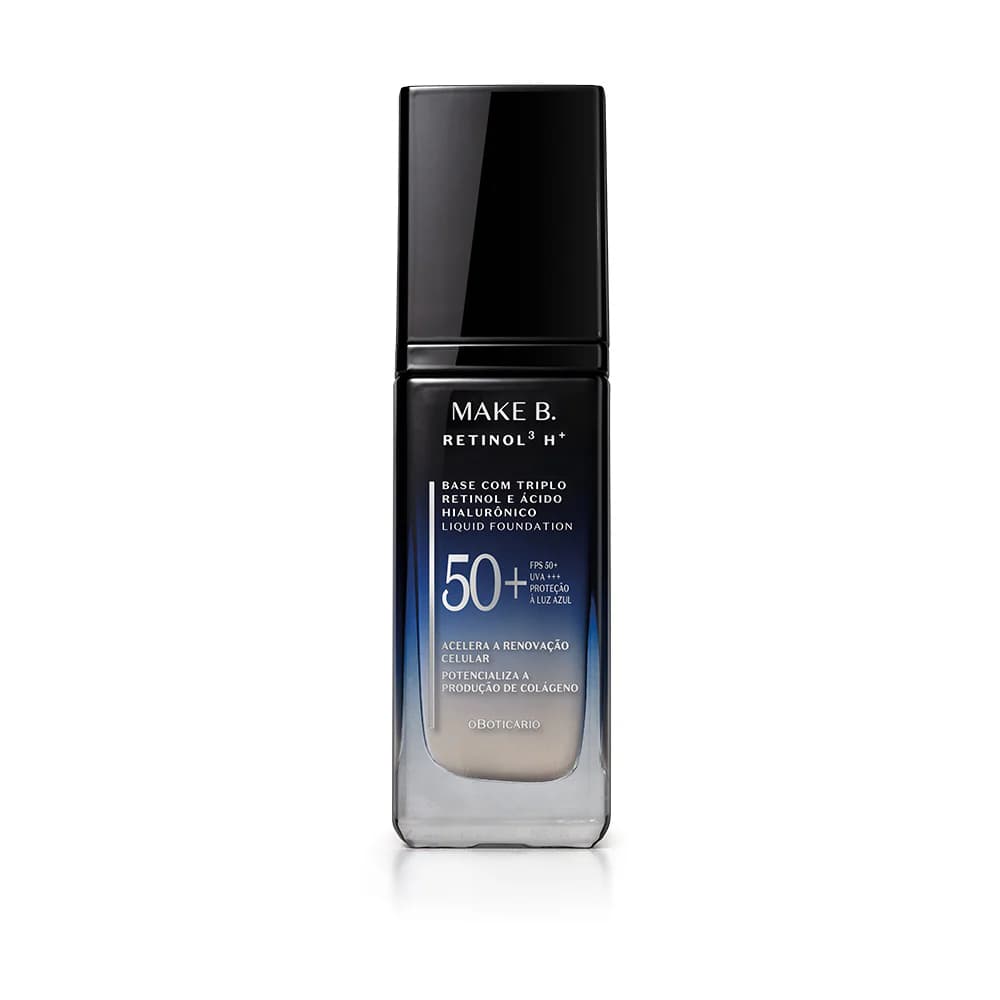 Base Líquida FPS50 Make B. Retinol³ H+ Invisivel 26g