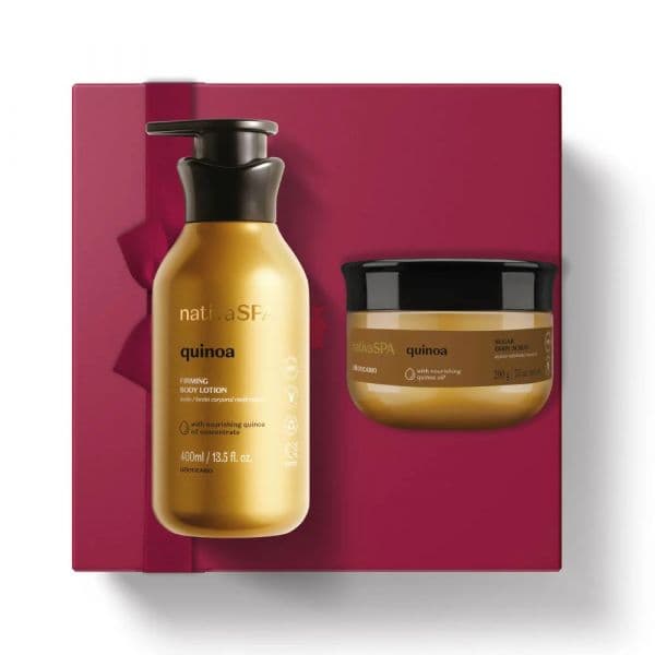 O Boticário Dia do Amor Nativa Spa Esfoliante Quinoa Açúcar Esfoliante 200g + Loção Corporal Hidratante 400ml Coffret