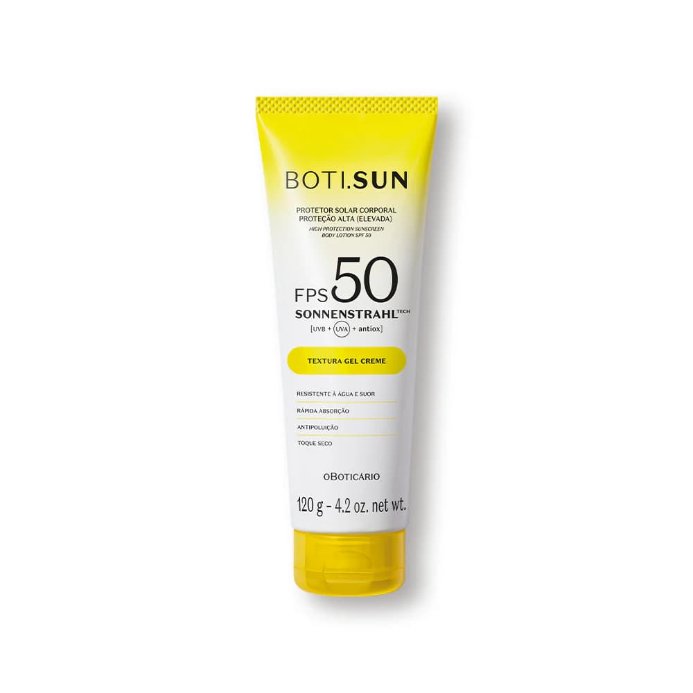 Boti Sun Protetor Solar Corporal Gel Creme FPS 50, 120