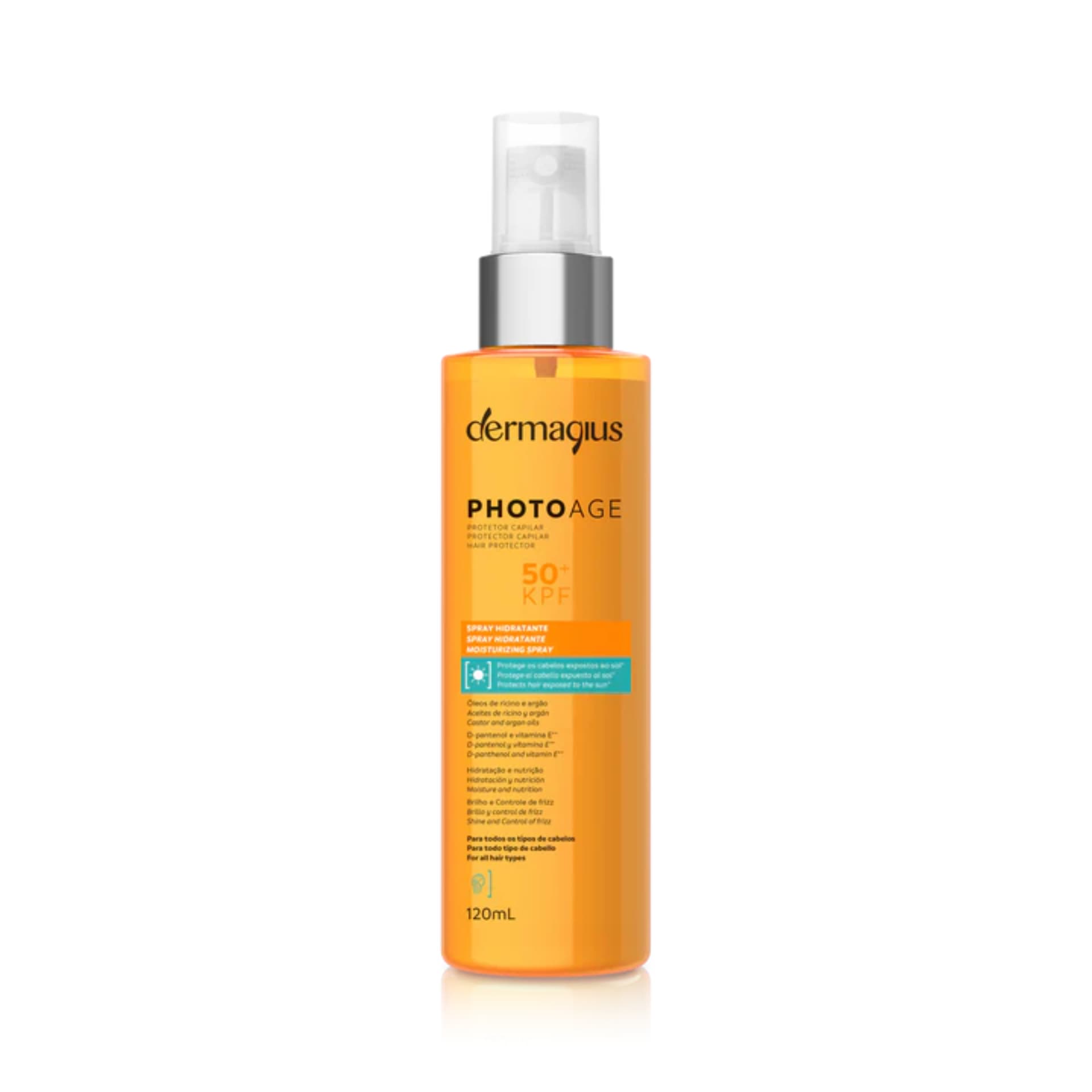 Protetor Solar Dermagius Photoage Spray Protetor Cabelo SPF50+ 120ml