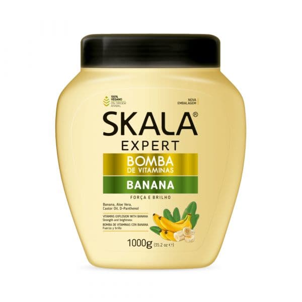 Skala Creme para Pentear Bomba de Vitaminas Banana 1000g