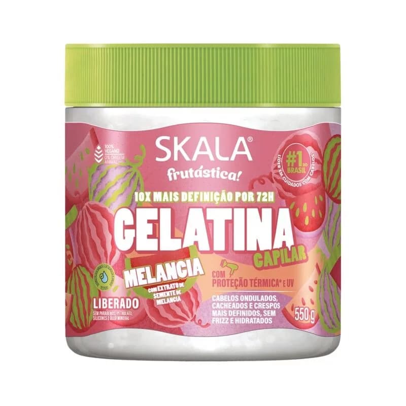 Skala Frutástica Melancia Gelatina Capilar Ultra Definição para Caracóis 550g