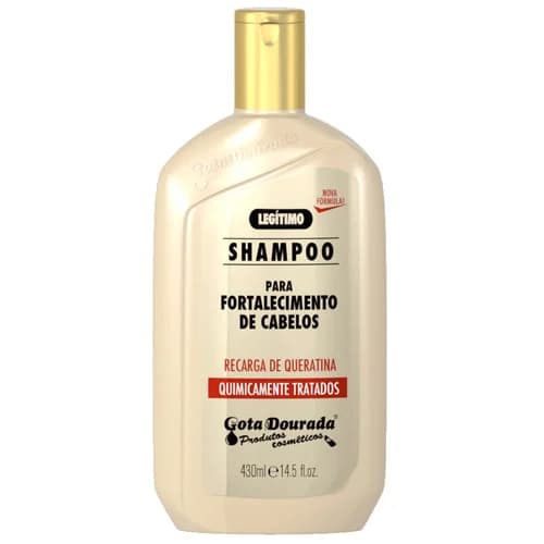 Gota Dourada Shampoo Fortalecimento Recarga de Queratina Quimicamente Tratados 430ml