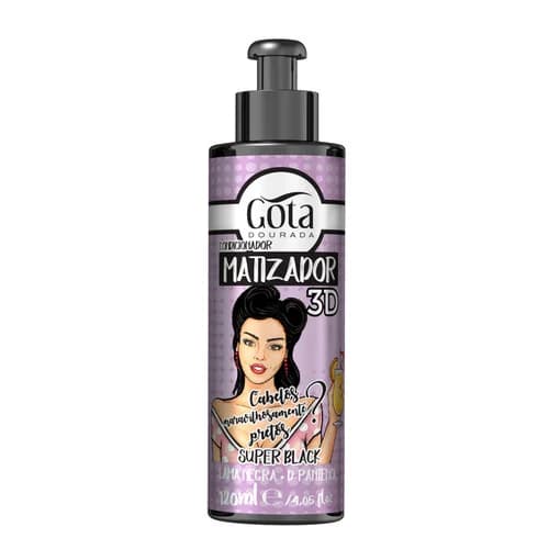 Gota Dourada Condicionador Matizador 3D 120ml Super Black