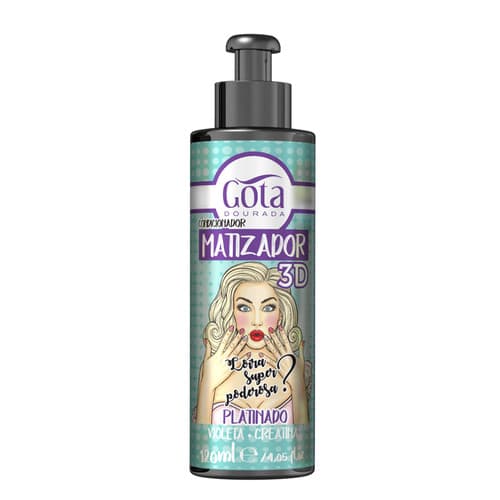 Gota Dourada Condicionador Matizador 3D 120ml Platinado