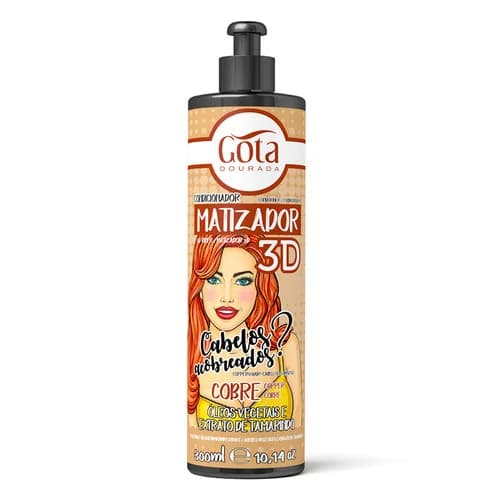 Gota Dourada Condicionador Matizador 3D 300ml Cobre