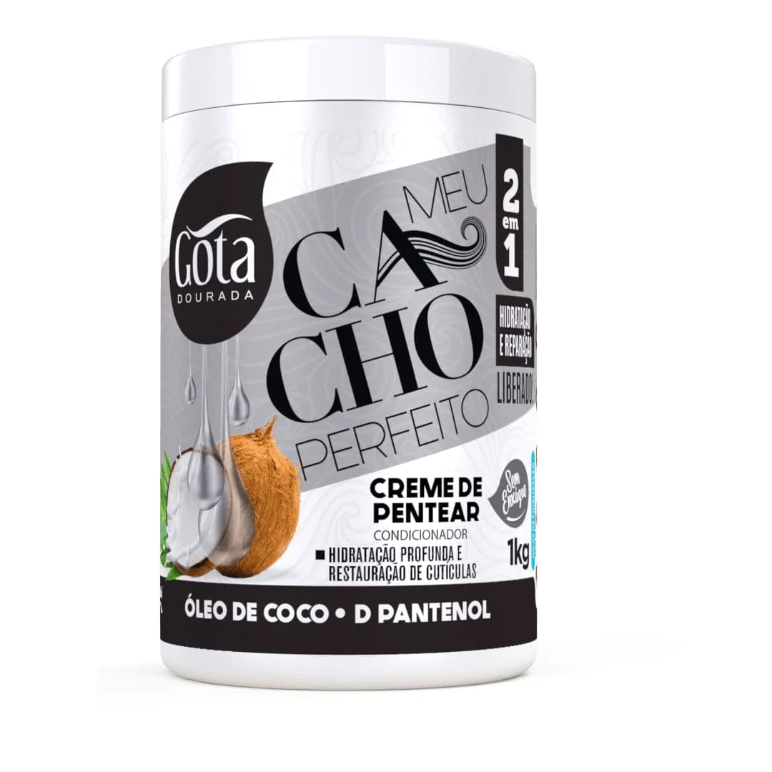 Gota Dourada Cacho Perfeito Creme de Pentear Oléo de Côco 1kg