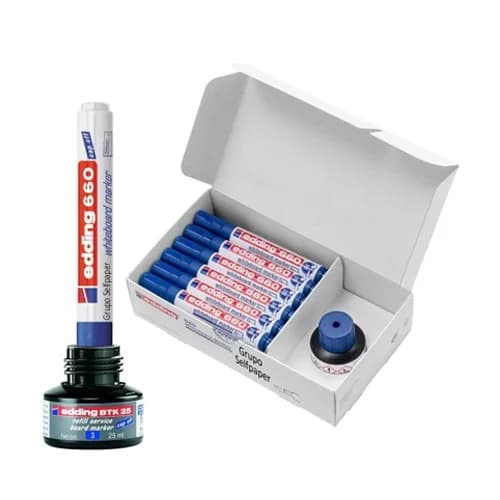 Edding Marcador 660 Azul Cx20un+Tinta