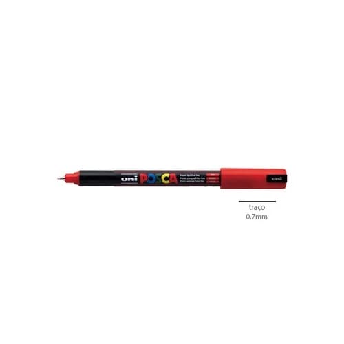 Uni Marcador Posca PC-1MR Vermelho