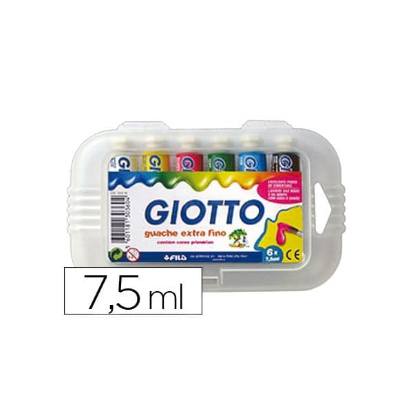 Giotto Caixa 6 Guaches Escolares 7.5ml - 303600