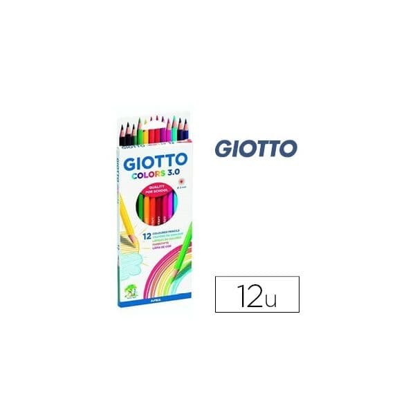 Giotto Lápis de Cor Colors 3.0 18cm 12 un.