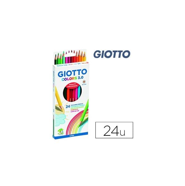 Giotto Lápis de Cor Colors 3.0 18 cm 24 un.