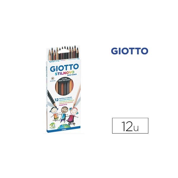 Giotto Lápis de Cor Stilnovo Skin Tones Colors from the World 12 un.