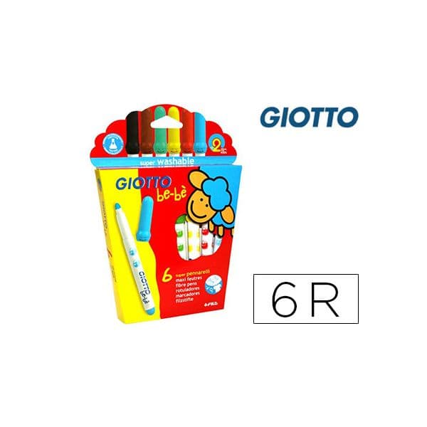 Giotto Caixa Marcadores Bebe Super 6 Cores - 460500