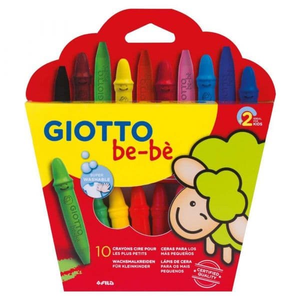 Giotto Caixa Lápis de Cera Be-bè + Afia 10 un.