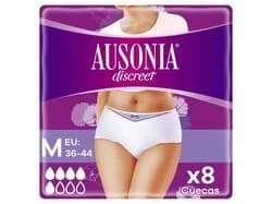 cuecas incontinência cintura baixa normal tamanho médio ausonia discreet 8 un