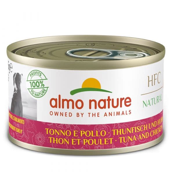 Ração Húmida Almo Nature Hfc Natural Cão Atum e Frango 24x95g