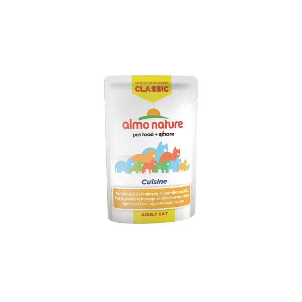 Ração Húmida Almo Nature HFC Chicken Fillet & Cheese 55g