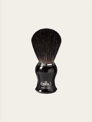 Pincel de Barbear 100% Pêlo de Texugo Preto OMEGA 666