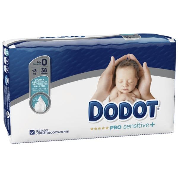 Dodot Pro-sensitive+ Fraldas T0 Até 3Kg 38 un.
