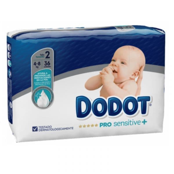 Dodot Pro Sensitive Fraldas T2 (4-8 Kg) 36 Unidades