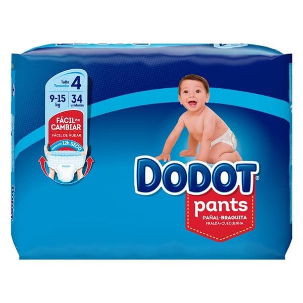 Dodot Fraldas Pants T4 (9-15 Kg) 33 un.