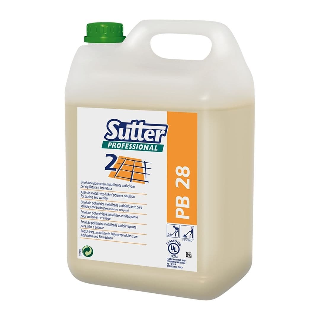 Sutter PB 28 - Emulsão polimérica metalizada antiderrapante auto brilhante para pavimentos 5kg