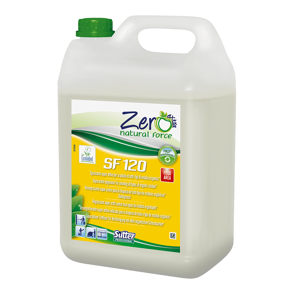 Sutter S.F. 120 Zero - Detergente desengordurante cáustico vegetal para limpeza profunda HACCP 5kg
