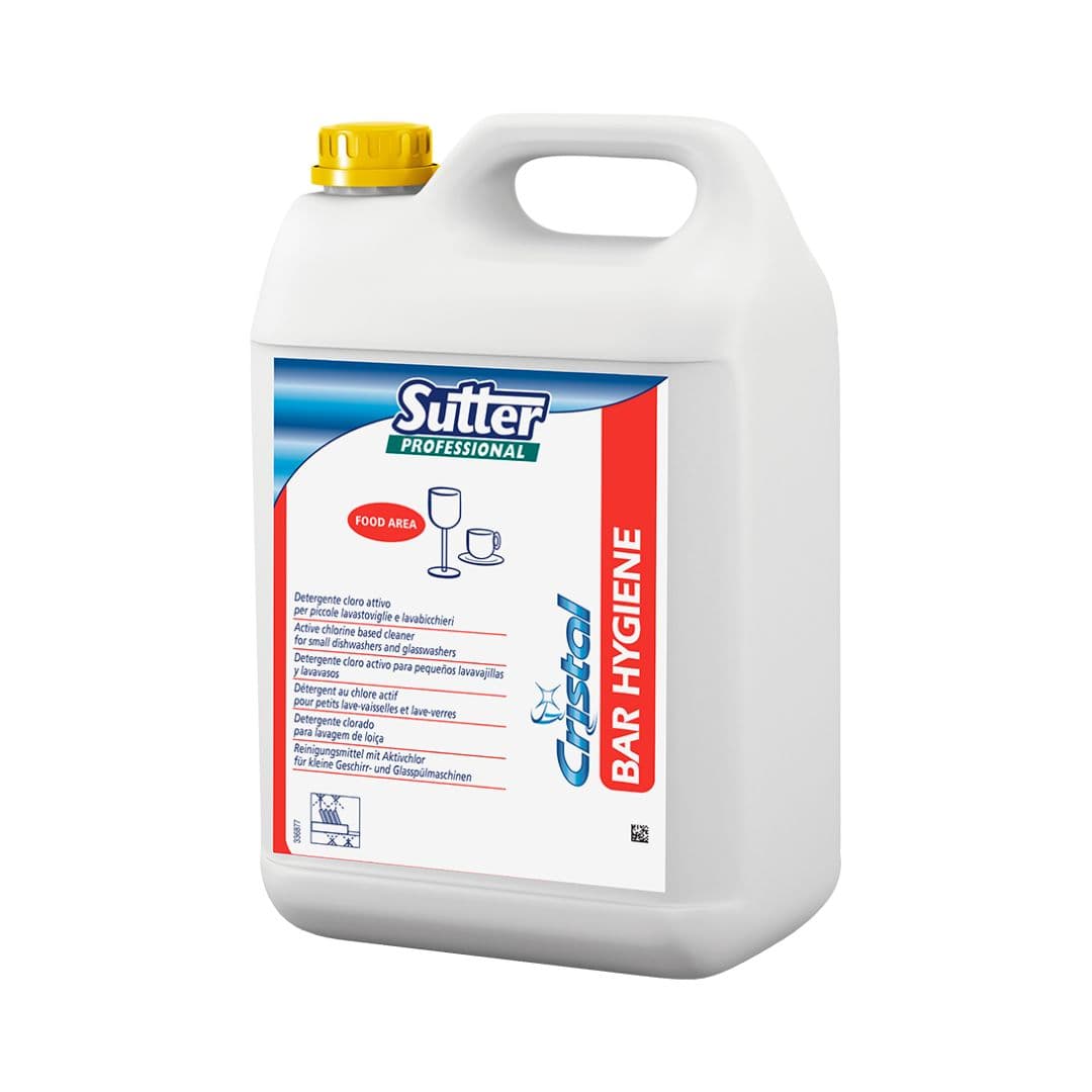 Sutter Bar Hygiene - Detergente Sanitizante com Cloro Ativo para Máquinas de Lavar Loiça e Copos 5kg