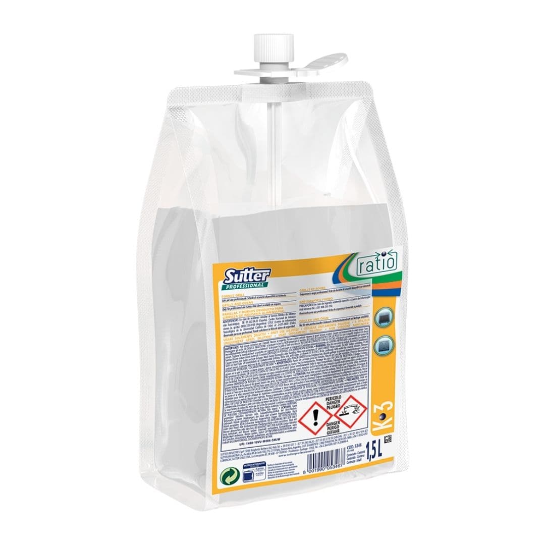 Sutter K-3  - Desengordurante ultraconcentrado para fornos grelhadores e bancadas de cozinha 1,5L
