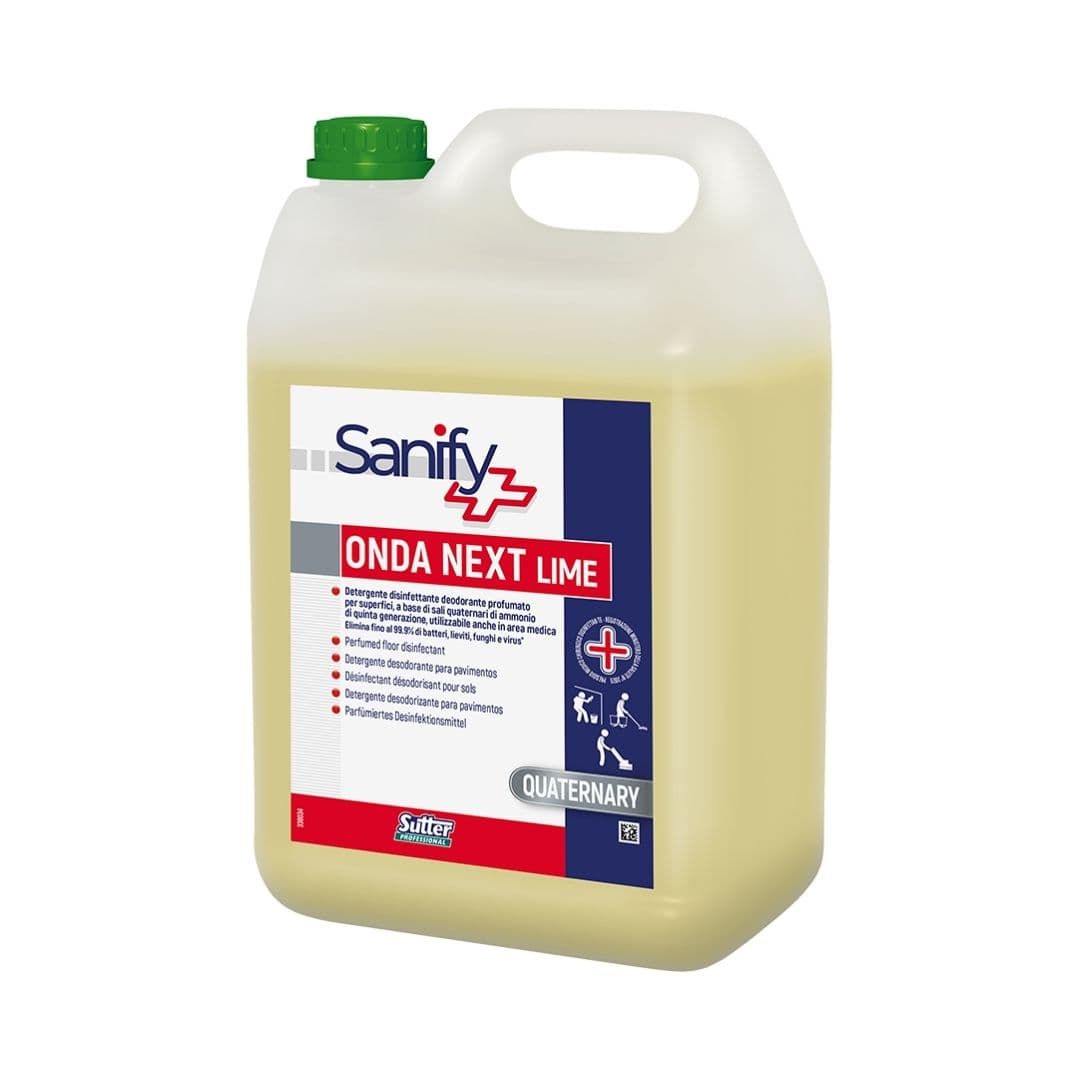 Sutter Onda Next Lime - Detergente desodorizante perfumado para pavimentos e superfícies laváveis  5kg