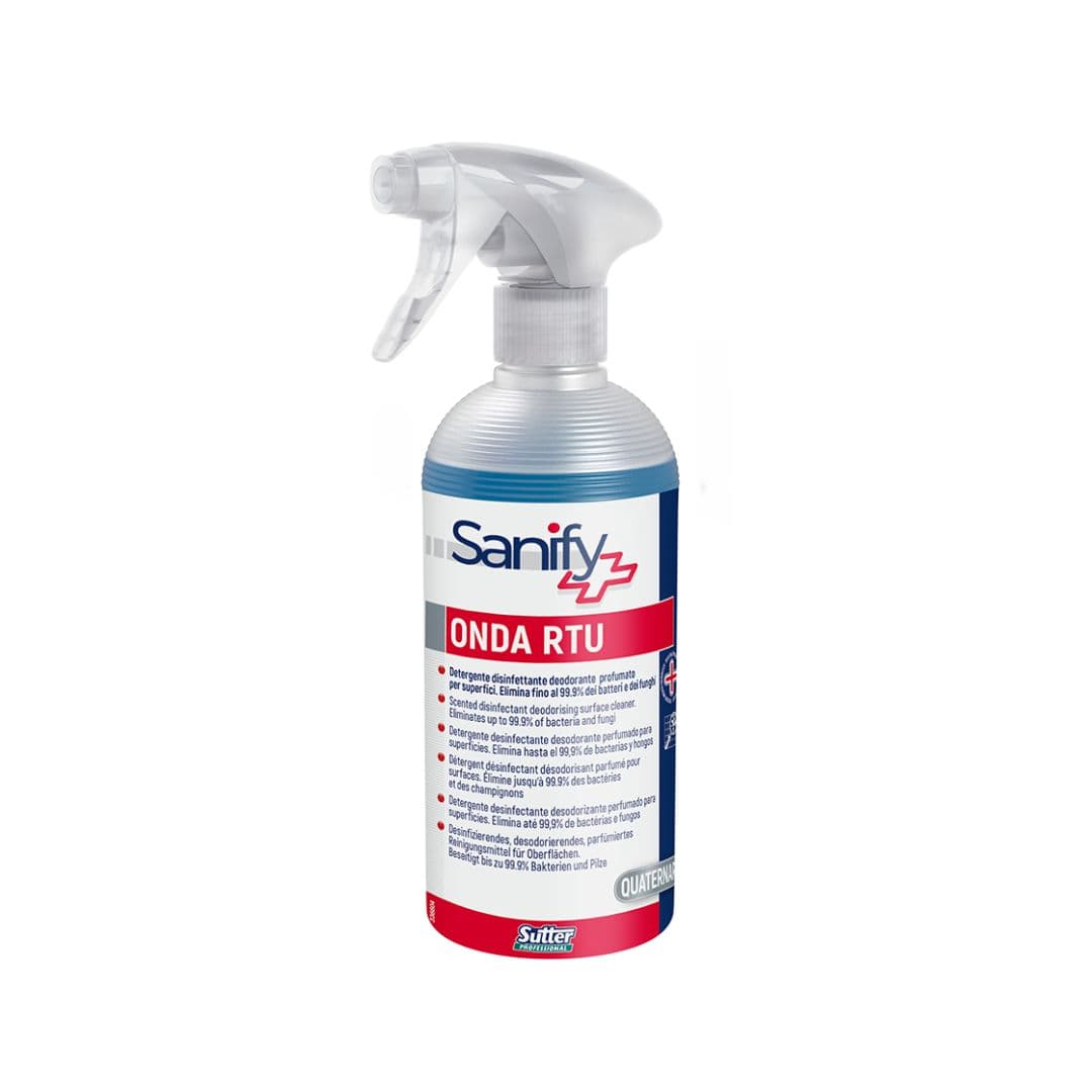 Sutter Onda RTU - Detergente Desinfetante Perfumado Pronto a Usar para Superfícies 500ml