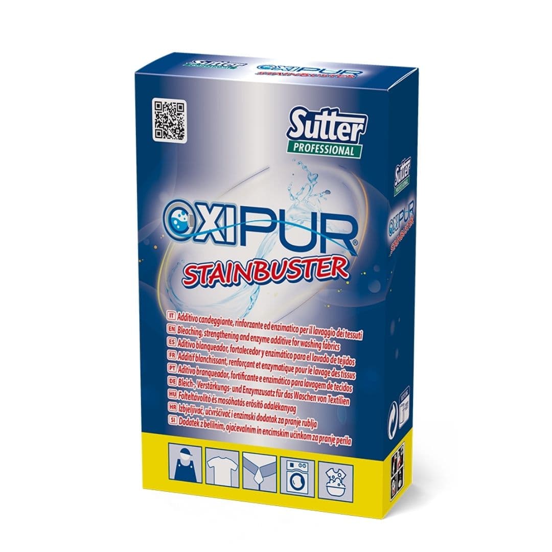 Sutter Oxipur Stainbuster- Aditivo Branqueador e Enzimático Removedor de Nódoas para Lavandaria 1kg