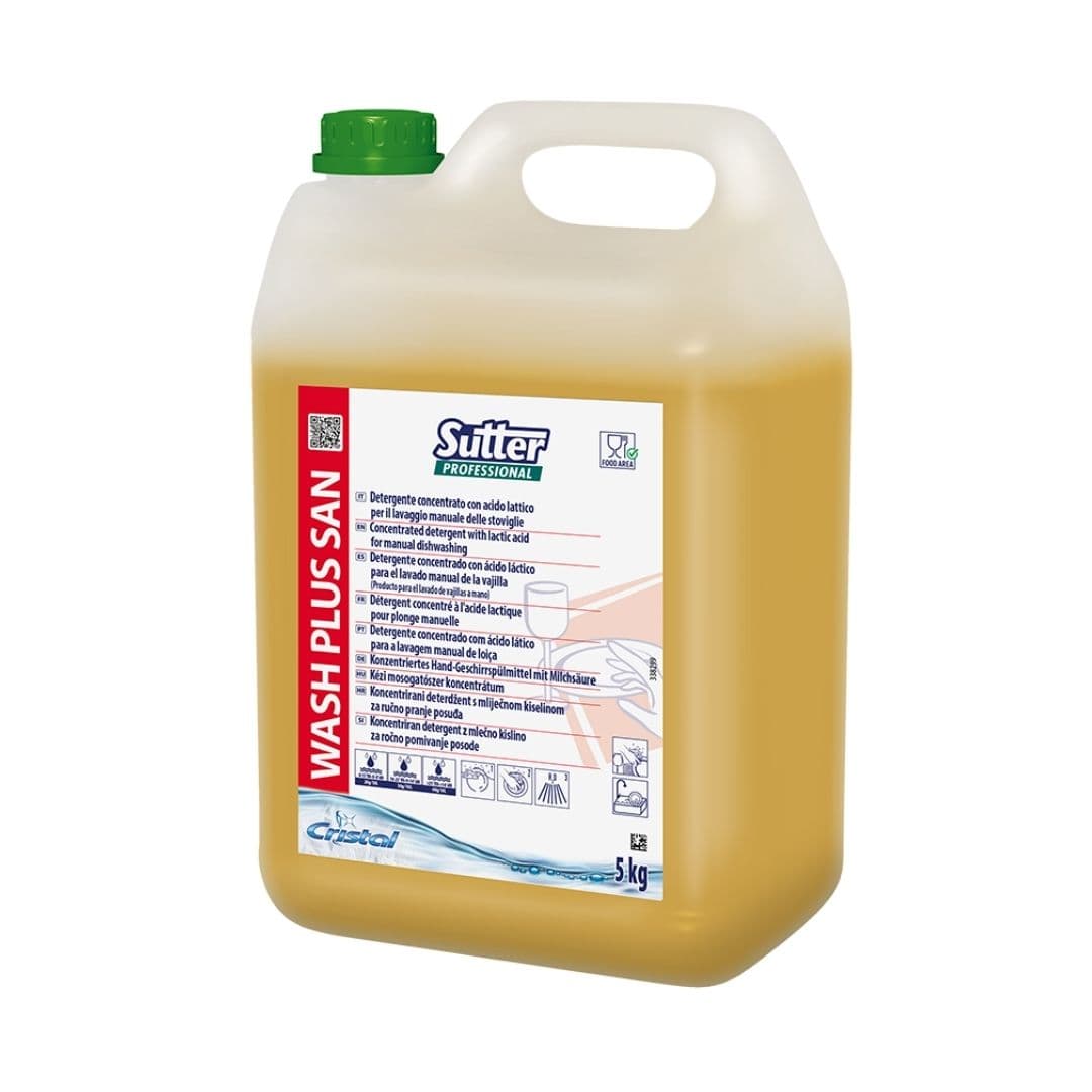 Sutter Wash Plus San – Detergente concentrado higienizante para lavagem manual de loiça 5kg