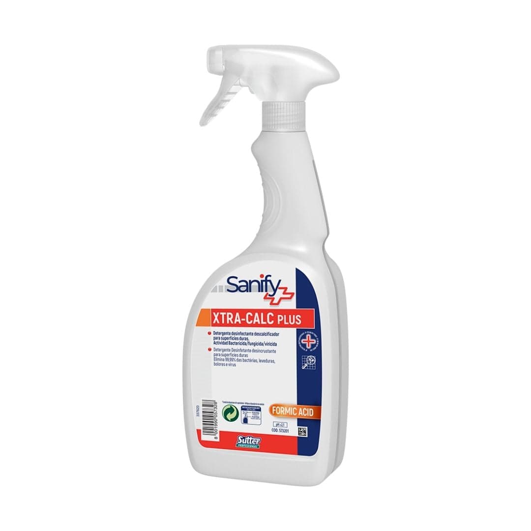 Sutter Xtra-Calc Plus – Detergente desinfetante desincrustante pronto a usar para superfícies duras 750ml