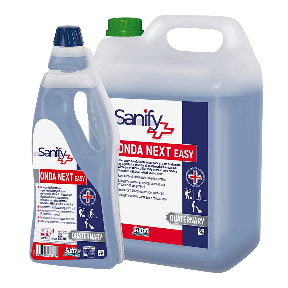 Sutter Onda Next Easy detergente desinfetante desodorizante super concentrado para superfícies laváveis