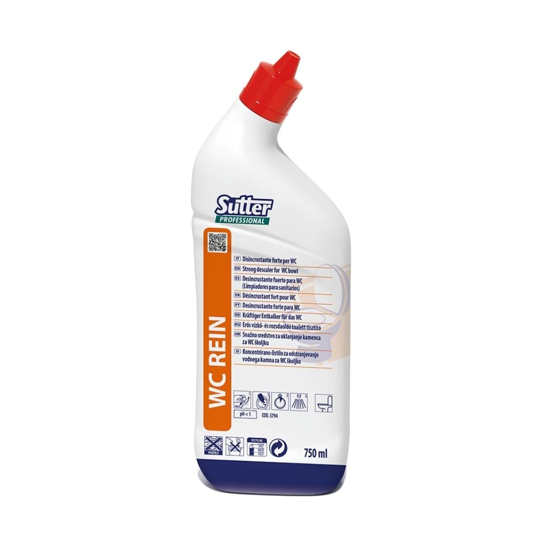 Sutter WC Rein - Desincrustante Forte Pronto a Usar para Limpeza de Sanitas 750ml
